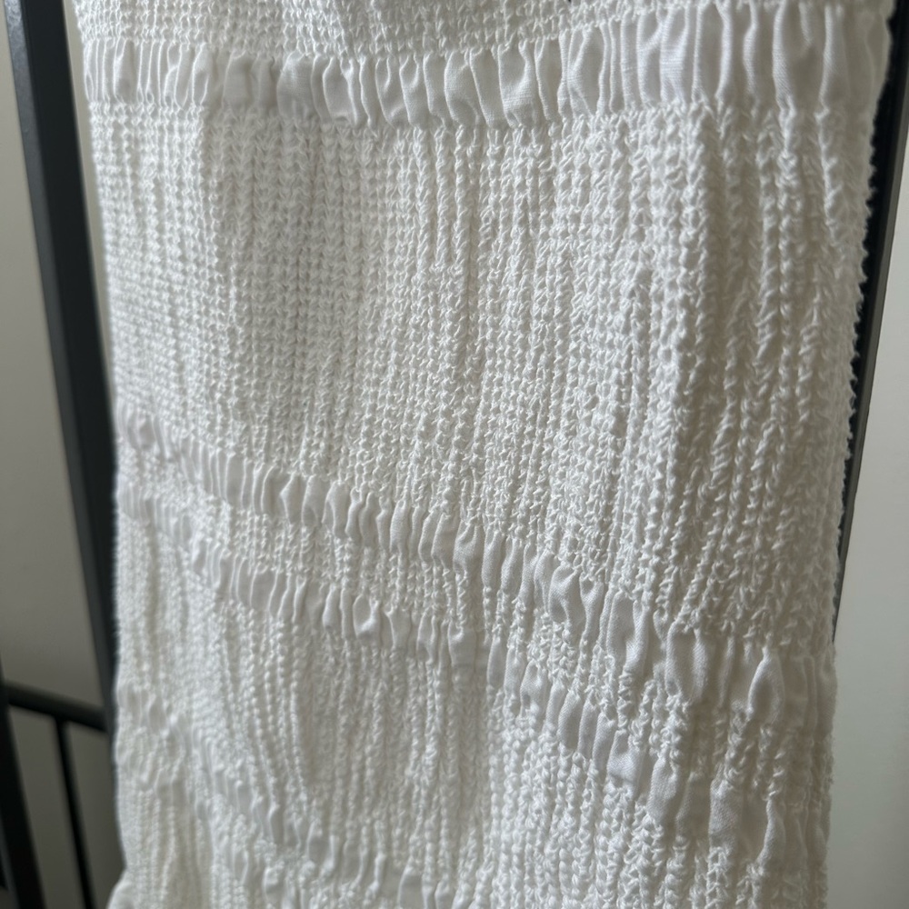 White Ruched Dress - Picture 2 of 3